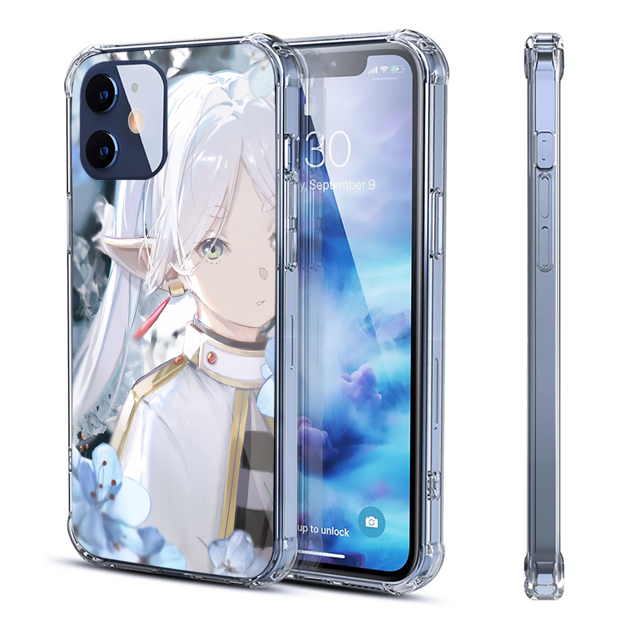 （画像用） 葬送のフリーレン Frieren 【iPhone 12シリーズ対応】透明スマホケース（クリアソフトケース）